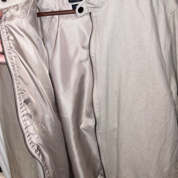 Cotton-Linen Bomber Jacket Saks Fifth Avenue Size L - Picture 5 of 7